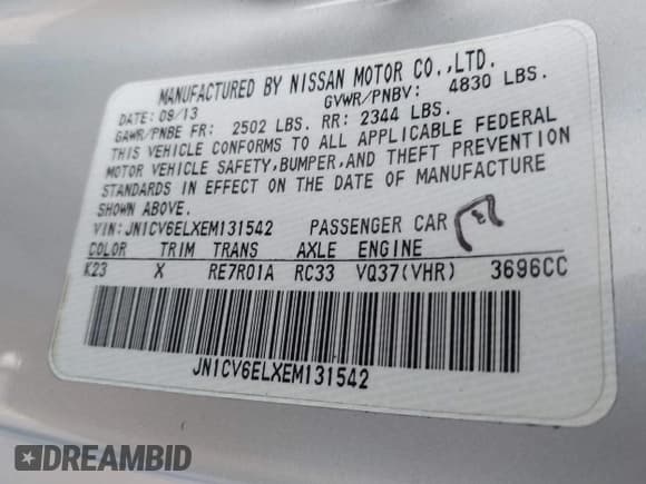 ✅ 2014 Infiniti Q60 • VIN: JN1CV6ELXEM131542 • Lot: 41167141. Wystawiony na IAAI z przebiegiem 189 581 mil. Bezpłatny archiwum sprzedaży aukcyjnych z USA i szczegółowy raport historii pojazdu na DreamBid. Zdjęcie 9.