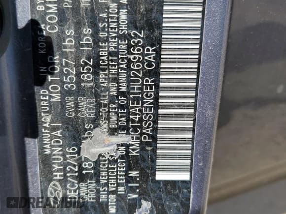 ✅ 2017 Hyundai Accent SE • VIN: KMHCT4AE1HU269632 • Лот: 56883104. Опубликован ранее на Copart с пробегом 75 536 миль. Бесплатный доступ к архиву аукционных продаж из США и подробный отчёт об истории автомобиля на DreamBid. Изображение 15.
