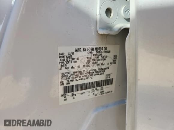 ✅ 2011 Lincoln MKX • VIN: 2LMDJ6JK8BBJ21703 • Lot: 91305965. Wystawiony na Copart z przebiegiem 212 447 mil. Bezpłatny archiwum sprzedaży aukcyjnych z USA i szczegółowy raport historii pojazdu na DreamBid. Zdjęcie 13.