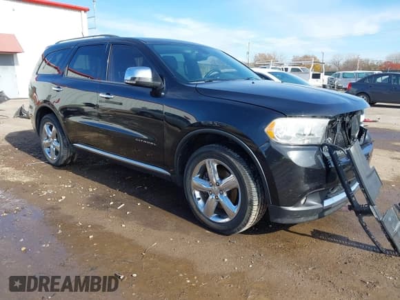 ✅ 2013 Dodge Durango Citadel • VIN: 1C4SDJET9DC677672 • Lot: 43708987. Listed on IAAI with 170,728 mi. Free auction sales archive from the USA and detailed vehicle history report at DreamBid. Image 1.
