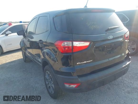 ✅ 2018 Ford EcoSport S • VIN: MAJ3P1RE9JC177021 • Lot: 43266138. Listed on IAAI with 90,984 mi. Free auction sales archive from the USA and detailed vehicle history report at DreamBid. Image 3.
