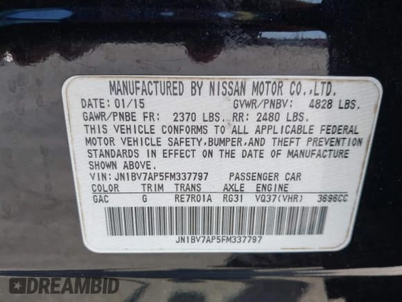 ✅ 2015 Infiniti Q50 Premium • VIN: JN1BV7AP5FM337797 • Lot: 42419687. Wystawiony na IAAI z przebiegiem 147 829 mil. Bezpłatny archiwum sprzedaży aukcyjnych z USA i szczegółowy raport historii pojazdu na DreamBid. Zdjęcie 9.