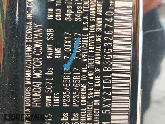 2016 Hyundai Santa Fe z VIN 5XYZTDLB3GG326740, wystawiony jako Copart lot #71950555 z przebiegiem 131 779 mil mil oraz Szkoda całkowita • Salvage title. Historia ofert i sprzedaży dostępna na DreamBid. Obrazek 13.