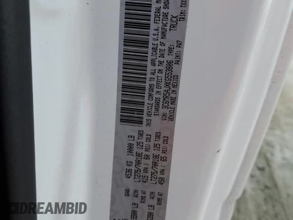 ✅ 2019 Ram 2500 Tradesman • VIN: 3C6MR5AJXKG553806 • Лот: 85029804. Опубликован ранее на Copart с пробегом 104 311 миль. Бесплатный доступ к архиву аукционных продаж из США и подробный отчёт об истории автомобиля на DreamBid. Изображение 12.