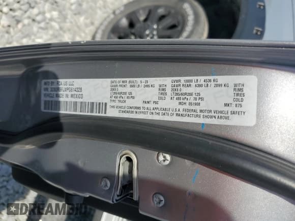 ✅ 2023 Ram 2500 Laramie • VIN: 3C6UR5FJXPG614328 • Lot: 60994335. Wystawiony na Copart z przebiegiem 20 506 mil. Bezpłatny archiwum sprzedaży aukcyjnych z USA i szczegółowy raport historii pojazdu na DreamBid. Zdjęcie 12.