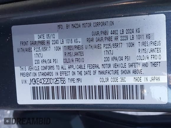 ✅ 2013 Mazda CX-5 Touring • VIN: JM3KE4CE2D0126768 • Lot: 43727727. Wystawiony na IAAI z przebiegiem 159 623 mil. Bezpłatny archiwum sprzedaży aukcyjnych z USA i szczegółowy raport historii pojazdu na DreamBid. Zdjęcie 9.