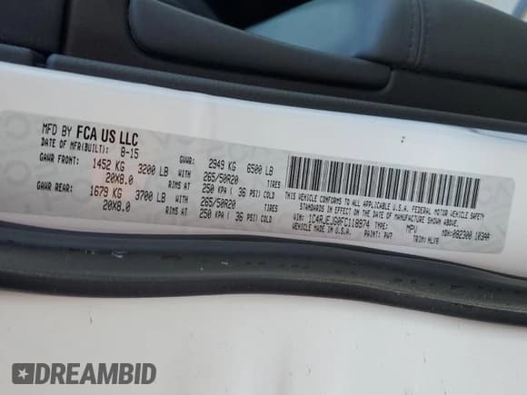 ✅ 2015 Jeep Grand Cherokee Summit • VIN: 1C4RJEJG0FC118974 • Lot: 49002165. Listed on Copart with 112,463 mi. Free auction sales archive from the USA and detailed vehicle history report at DreamBid. Image 13.