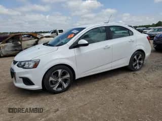 2020 Chevrolet Sonic Premier with VIN 1G1JF5SB1L4112116, listed as a Copart auction lot 56141035 with 54,635 mi miles and Salvage title. Bid and sale history available at DreamBid. Image 1.