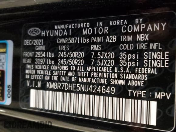 ✅ 2022 Hyundai Palisade Calligraphy • VIN: KM8R7DHE5NU424649 • Лот: 85013874. Опубликован ранее на Copart с пробегом 67 322 миль. Бесплатный доступ к архиву аукционных продаж из США и подробный отчёт об истории автомобиля на DreamBid. Изображение 13.