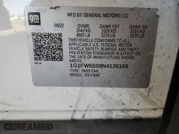 ✅ 2022 Chevrolet Bolt EV 1LT • VIN: 1G1FW6S08N4126169 • Lot: 54289234. Wystawiony na Copart z przebiegiem 61 013 mil. Bezpłatny archiwum sprzedaży aukcyjnych z USA i szczegółowy raport historii pojazdu na DreamBid. Zdjęcie 12.