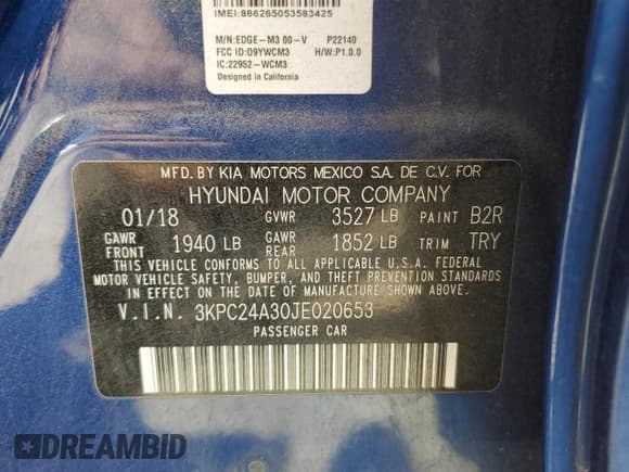 ✅ 2018 Hyundai Accent SE • VIN: 3KPC24A30JE020653 • Лот: 77202644. Опубликован ранее на Copart с пробегом 161 829 миль. Бесплатный доступ к архиву аукционных продаж из США и подробный отчёт об истории автомобиля на DreamBid. Изображение 14.