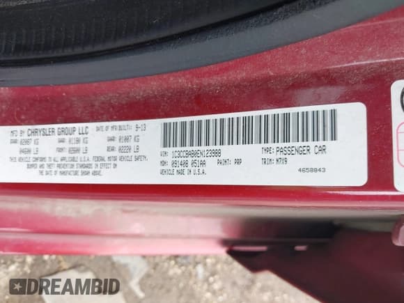 ✅ 2014 Chrysler 200 LX • VIN: 1C3CCBAB0EN123988 • Лот: 42842475. Опубликован ранее на IAAI с пробегом 230 214 миль. Бесплатный доступ к архиву аукционных продаж из США и подробный отчёт об истории автомобиля на DreamBid. Изображение 9.