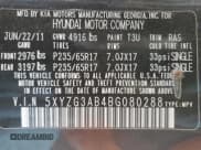 ✅ 2011 Hyundai Santa Fe GLS • VIN: 5XYZG3AB4BG080288 • Lot: 75167244. Listed on Copart with 176,944 mi. Free auction sales archive from the USA and detailed vehicle history report at DreamBid. Image 13.