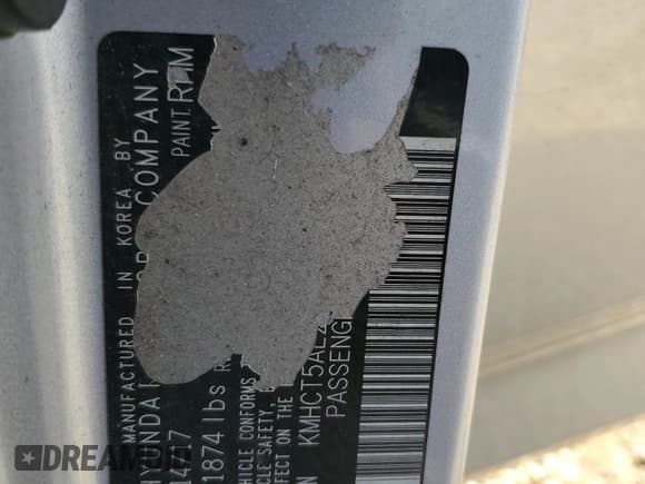 ✅ 2017 Hyundai Accent SE • VIN: KMHCT5AE2HU335532 • Лот: 65386354. Опубликован ранее на Copart с пробегом 85 364 миль. Бесплатный доступ к архиву аукционных продаж из США и подробный отчёт об истории автомобиля на DreamBid. Изображение 14.