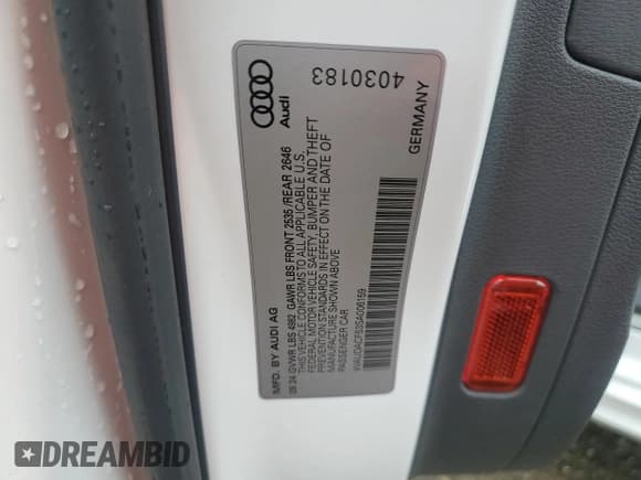 ✅ 2025 Audi A5 Sportback S line Premium • VIN: WAUDACF53SA006159 • Lot: 91670575. Listed on Copart with 18,091 mi. Free auction sales archive from the USA and detailed vehicle history report at DreamBid. Image 12.