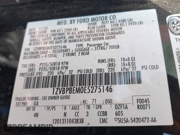 2014 Ford Mustang V6 с VIN 1ZVBP8EM0E5275146, выставлен на аукционе IAAI как лот 42606251 с пробегом 42 663 миль миль и . История ставок и продаж доступна на DreamBid. Изображение 9.