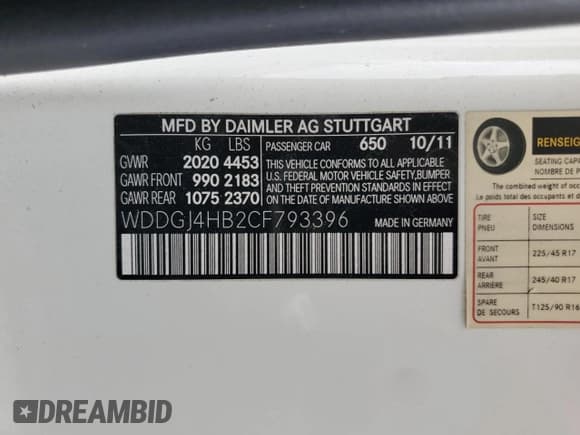 ✅ 2012 Mercedes-Benz C 250 • VIN: WDDGJ4HB2CF793396 • Lot: 81159835. Wystawiony na Copart z przebiegiem 112 406 mil. Bezpłatny archiwum sprzedaży aukcyjnych z USA i szczegółowy raport historii pojazdu na DreamBid. Zdjęcie 12.