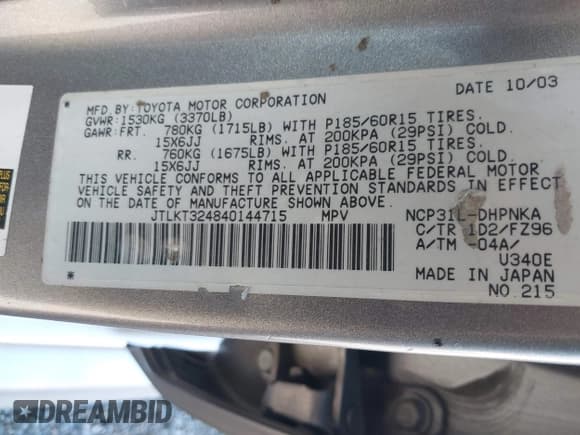 ✅ 2004 Scion xB • VIN: JTLKT324840144715 • Lot: 42207984. Wystawiony na IAAI z przebiegiem 213 391 mil. Bezpłatny archiwum sprzedaży aukcyjnych z USA i szczegółowy raport historii pojazdu na DreamBid. Zdjęcie 9.