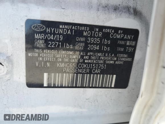 ✅ 2019 Hyundai Ioniq Blue • VIN: KMHC65LC0KU151751 • Лот: 56518925. Опубликован ранее на Copart с пробегом 264 831 миль. Бесплатный доступ к архиву аукционных продаж из США и подробный отчёт об истории автомобиля на DreamBid. Изображение 12.