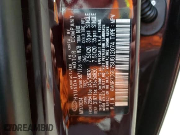 ✅ 2025 Hyundai Palisade Calligraphy • VIN: KM8R7DGE7SU812074 • Лот: 84761164. Опубликован ранее на Copart с пробегом 1 891 миль. Бесплатный доступ к архиву аукционных продаж из США и подробный отчёт об истории автомобиля на DreamBid. Изображение 15.