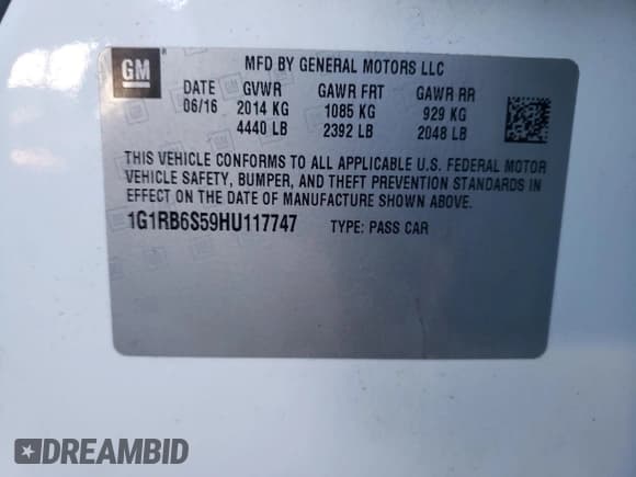 ✅ 2017 Chevrolet Volt Premier • VIN: 1G1RB6S59HU117747 • Lot: 37794504. Wystawiony na Copart z przebiegiem 80 165 mil. Bezpłatny archiwum sprzedaży aukcyjnych z USA i szczegółowy raport historii pojazdu na DreamBid. Zdjęcie 13.