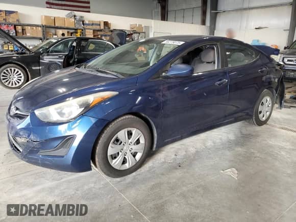 2016 Hyundai Elantra SE with VIN 5NPDH4AE5GH691714, listed as a Copart auction lot 86279075 with 159,535 mi miles and Salvage title. Bid and sale history available at DreamBid. Image 1.
