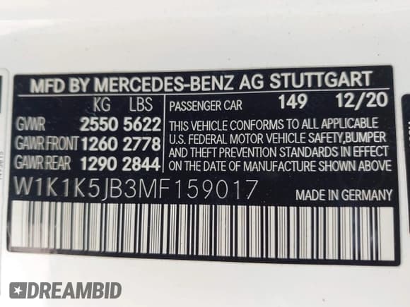 ✅ 2021 Mercedes-Benz E 450 • VIN: W1K1K5JB3MF159017 • Lot: 43151594. Wystawiony na IAAI z przebiegiem 48 580 mil. Bezpłatny archiwum sprzedaży aukcyjnych z USA i szczegółowy raport historii pojazdu na DreamBid. Zdjęcie 9.