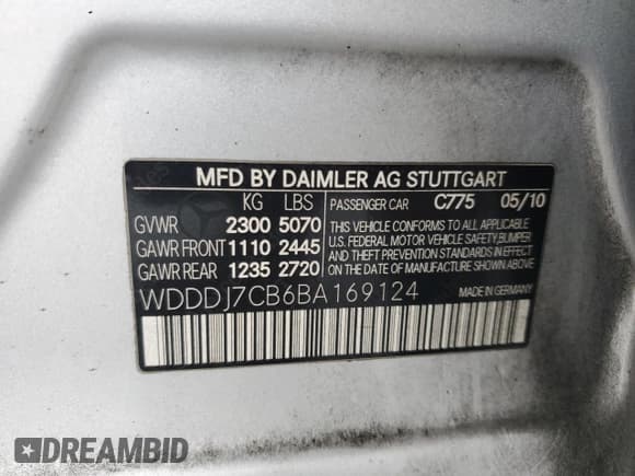 ✅ 2011 Mercedes-Benz CLS 550 • VIN: WDDDJ7CB6BA169124 • Lot: 41615155. Wystawiony na Copart z przebiegiem 195 647 mil. Bezpłatny archiwum sprzedaży aukcyjnych z USA i szczegółowy raport historii pojazdu na DreamBid. Zdjęcie 15.