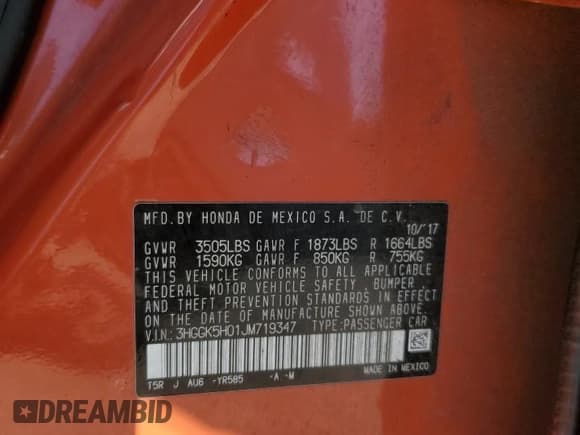 ✅ 2018 Honda Fit EX-L • VIN: 3HGGK5H01JM719347 • Lot: 73903504. Listed on Copart with Not provided. Free auction sales archive from the USA and detailed vehicle history report at DreamBid. Image 13.