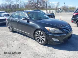 2013 Hyundai Genesis R-Spec with VIN KMHGC4DH4DU225996, listed as a IAAI auction lot 41996696 with 184,219 mi miles and . Bid and sale history available at DreamBid. Image 1.