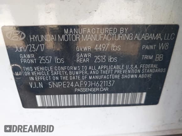 ✅ 2018 Hyundai Sonata SE • VIN: 5NPE24AF9JH621137 • Лот: 43244556. Опубликован ранее на IAAI с пробегом 117 810 миль. Бесплатный доступ к архиву аукционных продаж из США и подробный отчёт об истории автомобиля на DreamBid. Изображение 9.