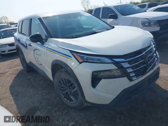 ✅ 2025 Nissan Rogue S • VIN: 5N1BT3AB4SC777425 • Lot: 41960932. Listed on IAAI with 14,073 mi. Free auction sales archive from the USA and detailed vehicle history report at DreamBid. Image 1.