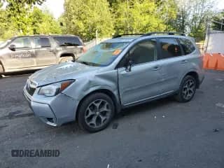 2015 Subaru Forester XT Touring с VIN JF2SJGUC1FH593818, выставлен на аукционе Copart как лот 59205455 с пробегом 56 610 миль миль и Списание • Salvage title. История ставок и продаж доступна на DreamBid. Изображение 1.