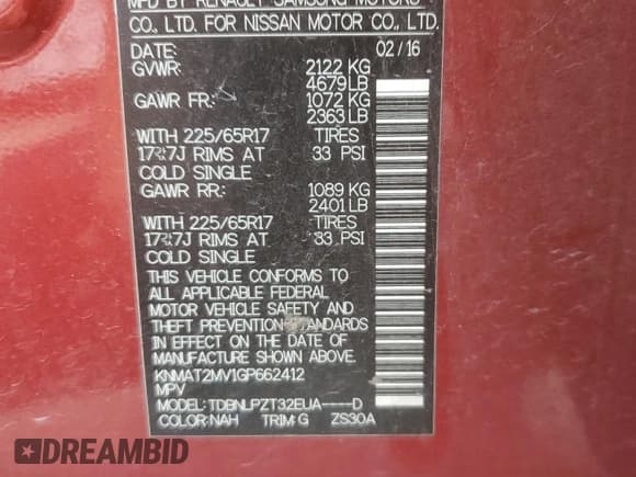 ✅ 2016 Nissan Rogue S • VIN: KNMAT2MV1GP662412 • Лот: 92920275. Опубликован ранее на Copart с пробегом 68 418 миль. Бесплатный доступ к архиву аукционных продаж из США и подробный отчёт об истории автомобиля на DreamBid. Изображение 14.