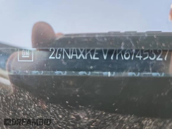 2019 Chevrolet Equinox LT z VIN 2GNAXKEV7K6145327, wystawiony jako Copart lot #84025695 z przebiegiem 94 854 mil mil oraz Szkoda całkowita • Salvage title. Historia ofert i sprzedaży dostępna na DreamBid. Obrazek 12.