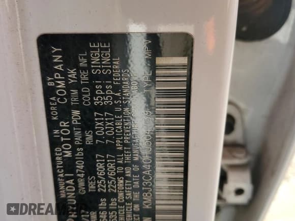 ✅ 2017 Hyundai Tucson SE • VIN: KM8J3CA40HU504739 • Лот: 92613605. Опубликован ранее на Copart с пробегом 196 981 миль. Бесплатный доступ к архиву аукционных продаж из США и подробный отчёт об истории автомобиля на DreamBid. Изображение 13.