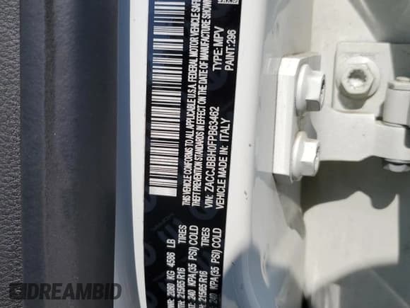 ✅ 2015 Jeep Renegade Latitude • VIN: ZACCJBBH0FPB63462 • Lot: 66745245. Listed on Copart with Not provided. Free auction sales archive from the USA and detailed vehicle history report at DreamBid. Image 13.