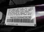 1999 Honda Accord EX с VIN 1HGCG2255XA026290, выставлен на аукционе Copart как лот 89695325 с пробегом 189 230 миль миль и Списание • Salvage title. История ставок и продаж доступна на DreamBid. Изображение 12.