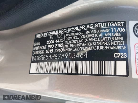 ✅ 2007 Mercedes-Benz C 280 Luxury • VIN: WDBRF54H87A953464 • Лот: 43796345. Опубликован ранее на IAAI с пробегом 128 017 миль. Бесплатный доступ к архиву аукционных продаж из США и подробный отчёт об истории автомобиля на DreamBid. Изображение 9.