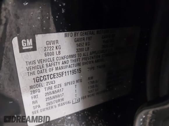 ✅ 2015 Chevrolet Colorado 4WD Z71 • VIN: 1GCGTCE35F1119515 • Lot: 41330429. Wystawiony na IAAI z przebiegiem 97 097 mil. Bezpłatny archiwum sprzedaży aukcyjnych z USA i szczegółowy raport historii pojazdu na DreamBid. Zdjęcie 9.