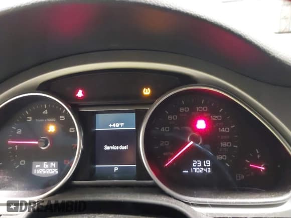 ✅ 2013 Audi Q7 S line Prestige • VIN: WA1DGAFE9DD011531 • Lot: 43893951. Wystawiony na IAAI z przebiegiem 170 243 mil. Bezpłatny archiwum sprzedaży aukcyjnych z USA i szczegółowy raport historii pojazdu na DreamBid. Zdjęcie 7.