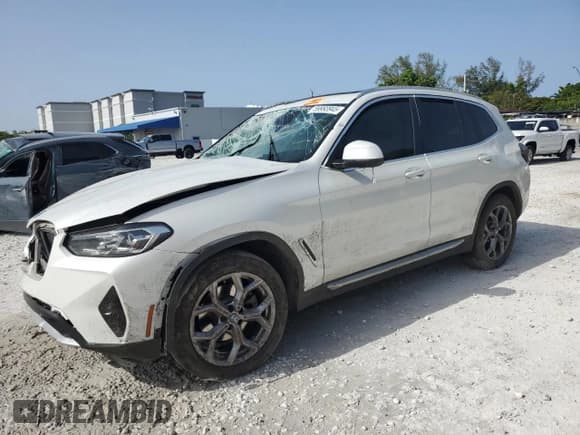 ✅ 2022 BMW X3 sDrive30i • VIN: WBX47DP07NN155863 • Lot: 59993945. Listed on Copart with 64,491 mi. Free auction sales archive from the USA and detailed vehicle history report at DreamBid. Image 1.