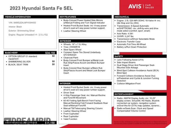 ✅ 2023 Hyundai Santa Fe SEL • VIN: 5NMS2DAJ8PH594400 • Lot: 67345674. Wystawiony na Copart z przebiegiem 25 928 mil. Bezpłatny archiwum sprzedaży aukcyjnych z USA i szczegółowy raport historii pojazdu na DreamBid. Zdjęcie 12.