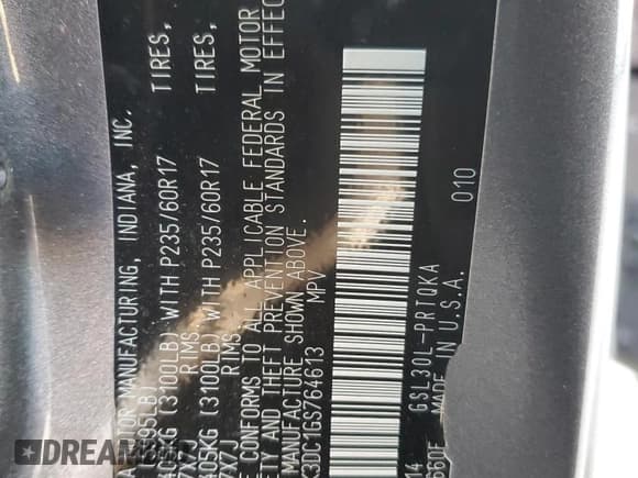 ✅ 2016 Toyota Sienna XLE • VIN: 5TDYK3DC1GS764613 • Lot: 92374615. Listed on Copart with 160,632 mi. Free auction sales archive from the USA and detailed vehicle history report at DreamBid. Image 13.