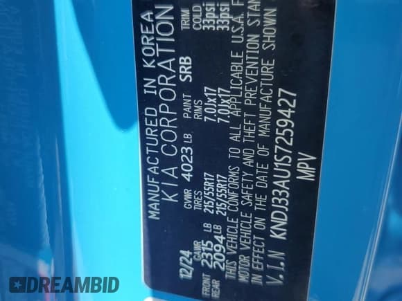 ✅ 2025 Kia Soul EX • VIN: KNDJ33AU1S7259427 • Lot: 66819385. Wystawiony na Copart z przebiegiem 5 385 mil. Bezpłatny archiwum sprzedaży aukcyjnych z USA i szczegółowy raport historii pojazdu na DreamBid. Zdjęcie 13.