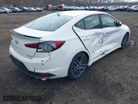 ✅ 2019 Hyundai Elantra Sport • VIN: KMHD04LB3KU841923 • Lot: 41887656. Listed on IAAI with 64,454 mi. Free auction sales archive from the USA and detailed vehicle history report at DreamBid. Image 4.