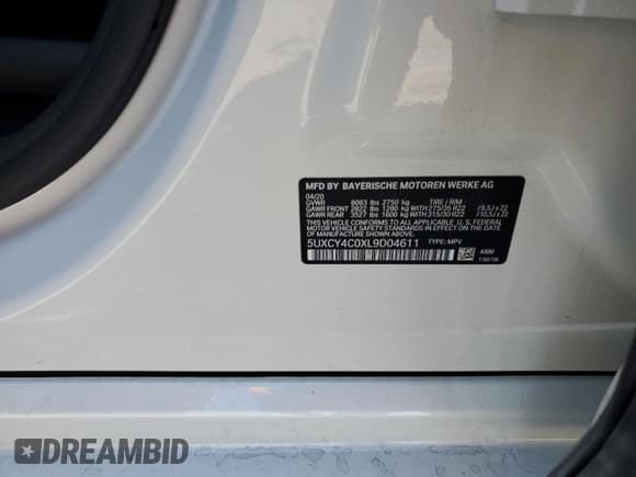 ✅ 2020 BMW X6 sDrive40i • VIN: 5UXCY4C0XL9D04611 • Лот: 84932485. Опубликован ранее на Copart с пробегом 36 997 миль. Бесплатный доступ к архиву аукционных продаж из США и подробный отчёт об истории автомобиля на DreamBid. Изображение 12.