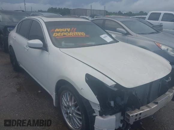 ✅ 2012 Infiniti G25 Journey • VIN: JN1DV6AP2CM811753 • Lot: 42080459. Listed on IAAI with Not provided. Free auction sales archive from the USA and detailed vehicle history report at DreamBid. Image 1.
