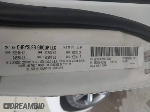 2010 Dodge Charger SXT z VIN 2B3CA3CV9AH116962, wystawiony jako IAAI lot #43141447 z przebiegiem 120 000 mil mil oraz . Historia ofert i sprzedaży dostępna na DreamBid. Obrazek 9.