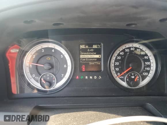 2015 Ram 1500 SLT with VIN 1C6RR6GT7FS761595, listed as a Copart auction lot 81278575 with 94,477 mi miles and Salvage title. Bid and sale history available at DreamBid. Image 9.